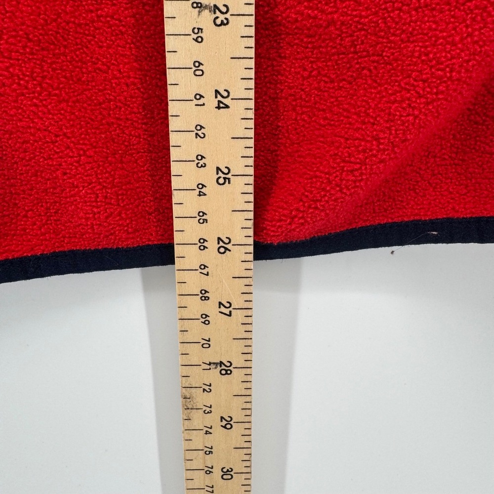 Vineyard Vines Shep Shirt Men Medium Red Navy Fleece Quarter Snap Pullover - Picture 7 of 7